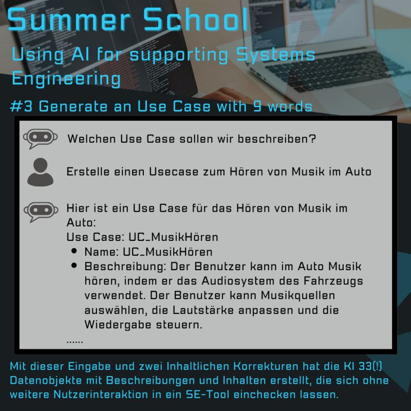 Summer School #3: Generate a Use Case with 9 Words